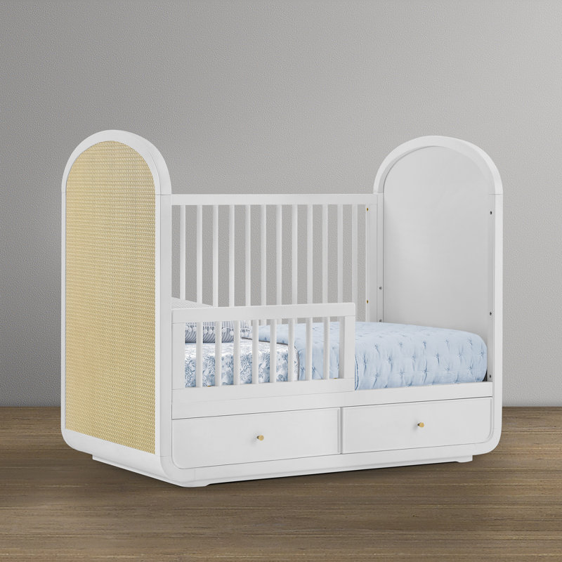 Aspen Toddler Guardrail, Black, White