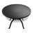 7 Garden Dining Ensemble With 6 Chairs And 47.24" Round Table, Aluminum, Black Frame, , Relaxing All-Weather Furniture Rotating Black, Corrosion ,-101721097
