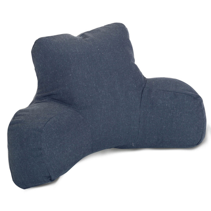 Coussin de dossier en similicuir uni, Marine