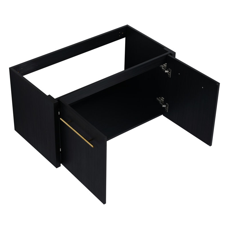 Black Chestnut 36 Inch Bathroom Furniture, Contemporary Design With Abundant Storage 36" Console, Chestnut, Flair Plentiful Options