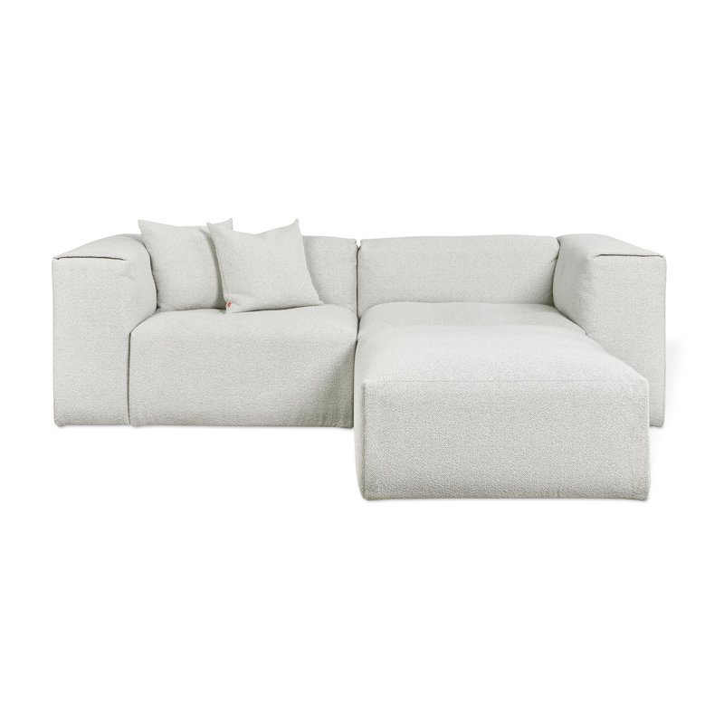 Nest Modular 3-PC Sectional, Fog Boucle