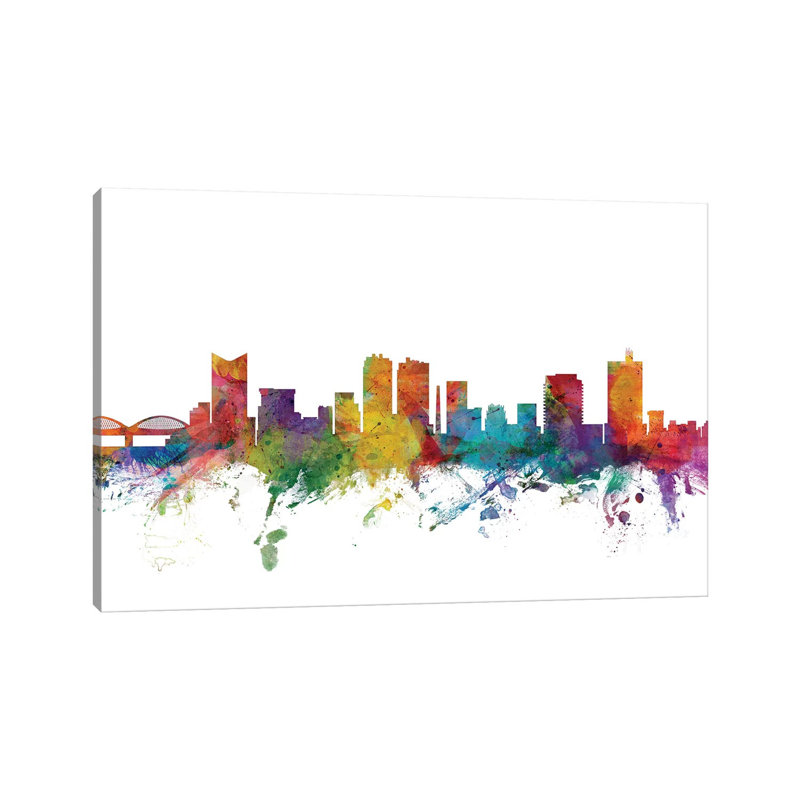 Fort, Worth Texas Skyline by Michael Tompsett - Wrapped Canvas Gallery-Wrapped Canvas Giclée, 20.32 cm H x 30.48 cm W