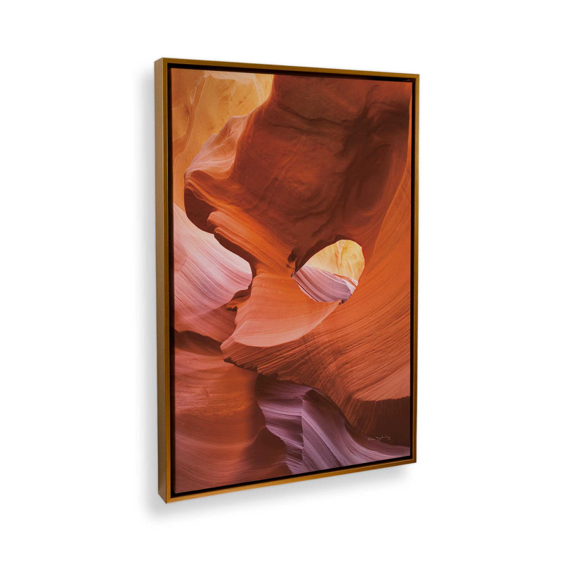Sculpted by Time v1, impression, H 18,75 po x l 12,75 po x P 1,75 po, Cadre flottant or poli