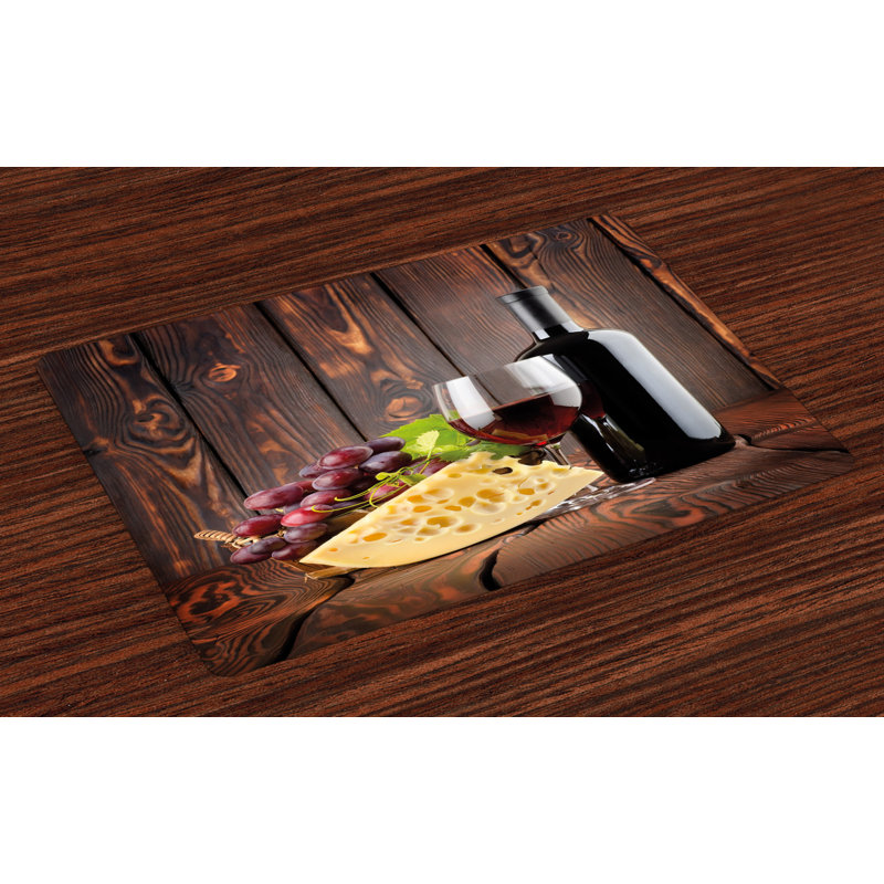 Jalen Wine Cabernet Bottle Cheese Placemat