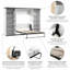 Lit escamotable avec tablettes Armiead-840137289