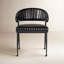 Leather Side Chair in Black-355532619