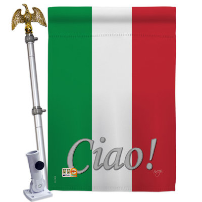 Ensemble de drapeaux en polyester 2 côtés 40 x 28 po