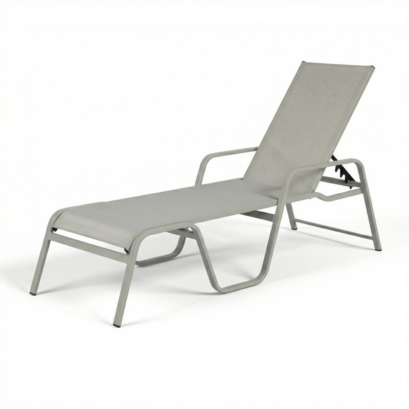 Chaise, Dove Gray Sling/Matte Gray