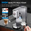 Machine à expresso 20Bar, machine à expresso compacte avec mousseur à lait, machine à café en acier inoxydable pour cappuccino et café au lait, réservoir d'eau de 42 oz