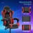 PU Leather Adjustable Gaming Chair, Ergonomic Desk Computer Chair with Headrest, Footrest and Lumbar Support-50490342