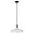 Seshadri 14"W White and Jute Dome Pendant Light 