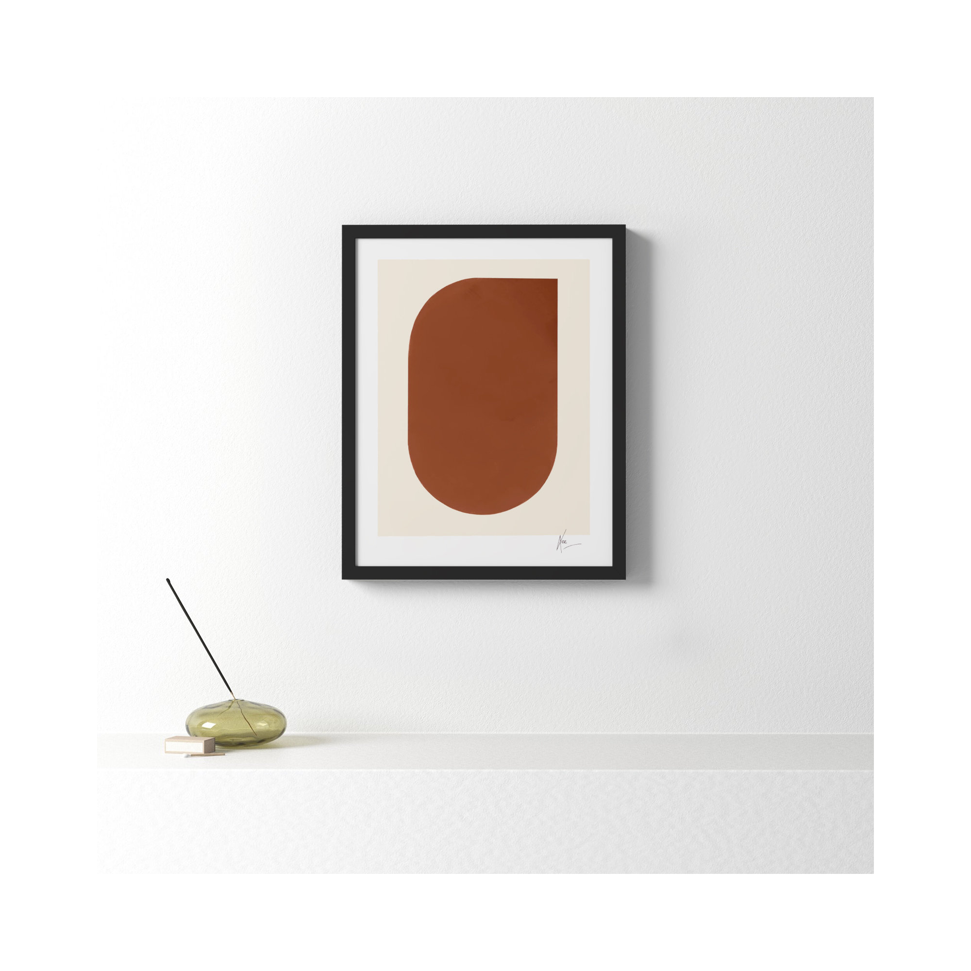 Keyhole 2 by Lee Lessem, 20" H x 16" W x 1.25" D, Black Framed