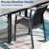 Calliana Patio Dining Set with Extendable Dining Table and Fully Assembled Stackable Chairs