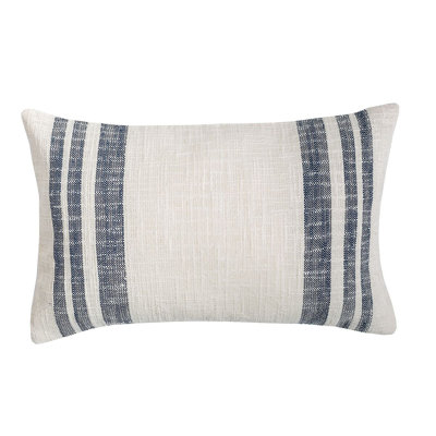 Evergreen Toile Striped Lumbar Throw Pillow
