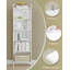 Bibliothèque sur pied H 66,9 po, bibliothèque ouverte à 6 niveaux, grande étagère de rangement, tablette d'angle, mobilier de décoration pour bureau personnel, salon, chambre à coucher, blanc 