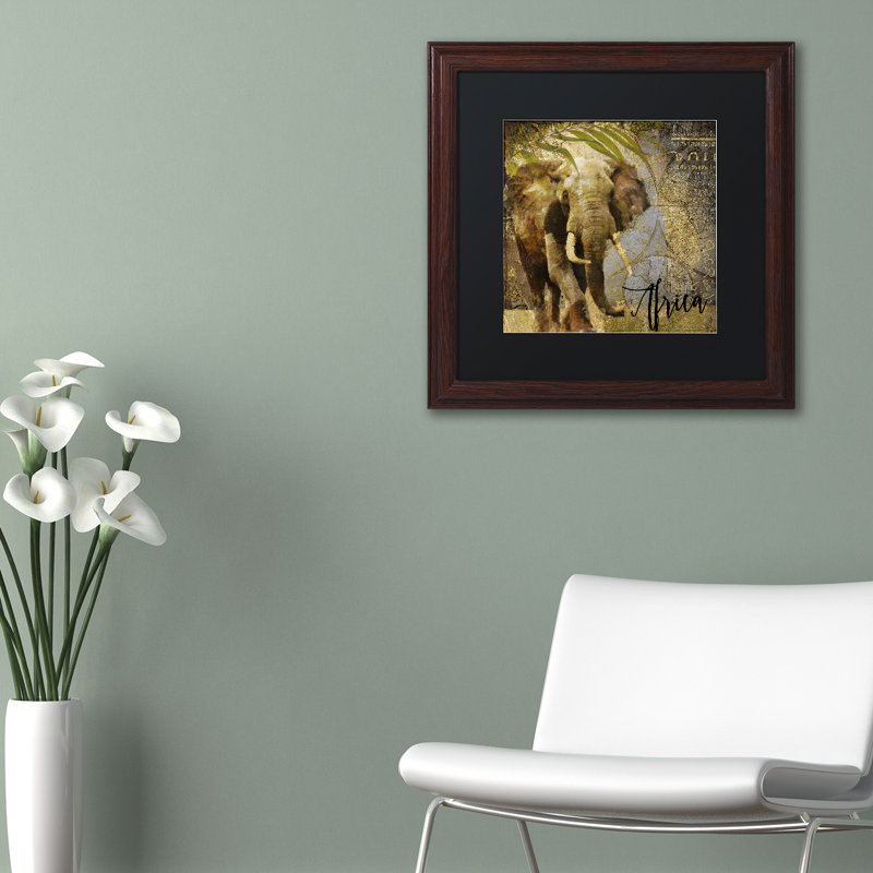 Taste of Africa III Acrylic Painting on Canvas with Silver Frame
