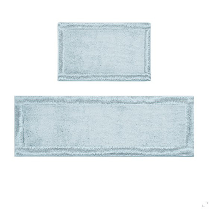 100% Cotton Tufted 3000 GSM Reversible Bath Rug 21X34", Set of 2 - 34" L x 21" W