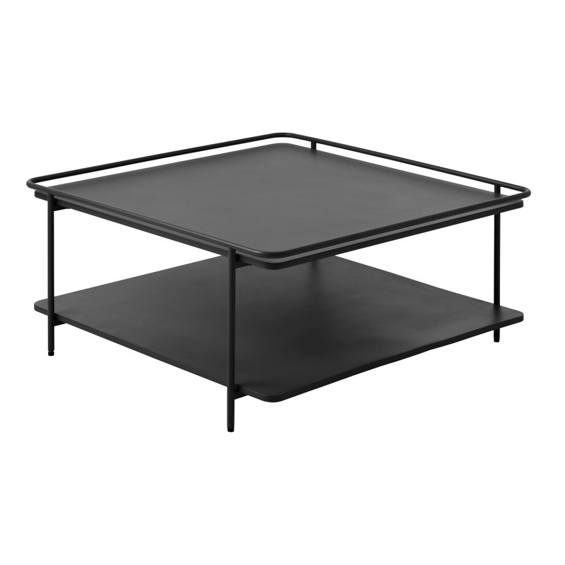 Teige Coffee Table with Storage, Black
