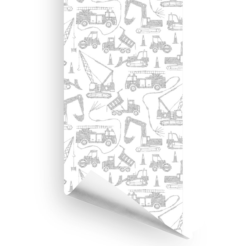 Rouleau de papier peint métallique L 10 pi x l 24 po Kathleen, gris