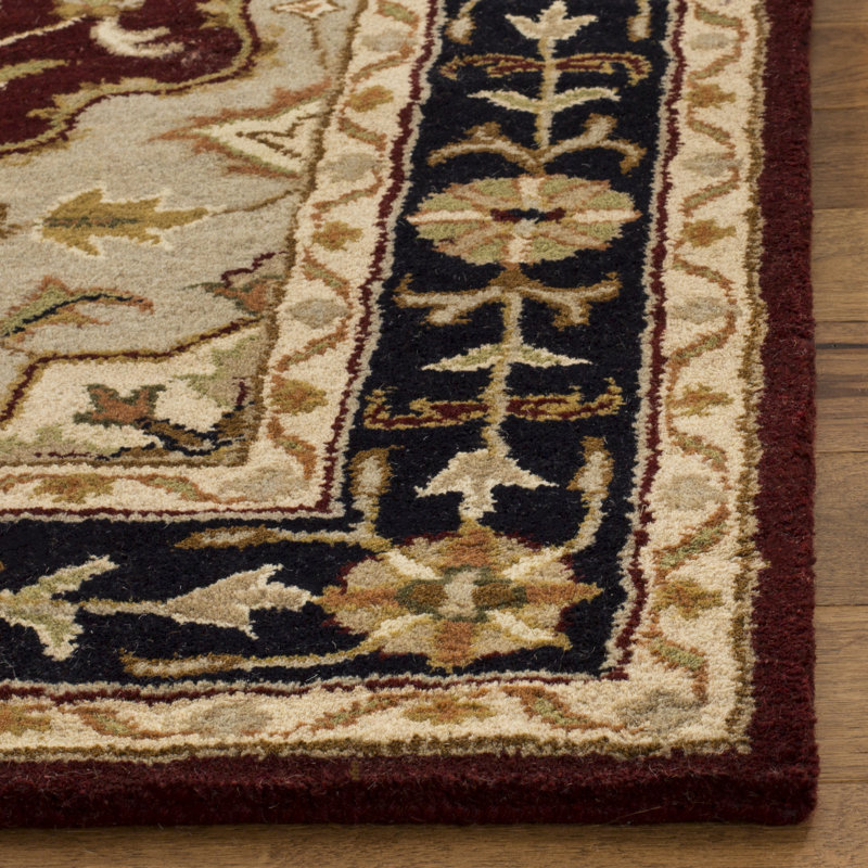 Tapis oriental en laine touffeté à la main Balthrop, Rectangle 2 pi x 3 pi