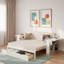 Multifunctional Daybed With Storage Drawer, Open Compartments And Hydraulic Side Table-1965687656