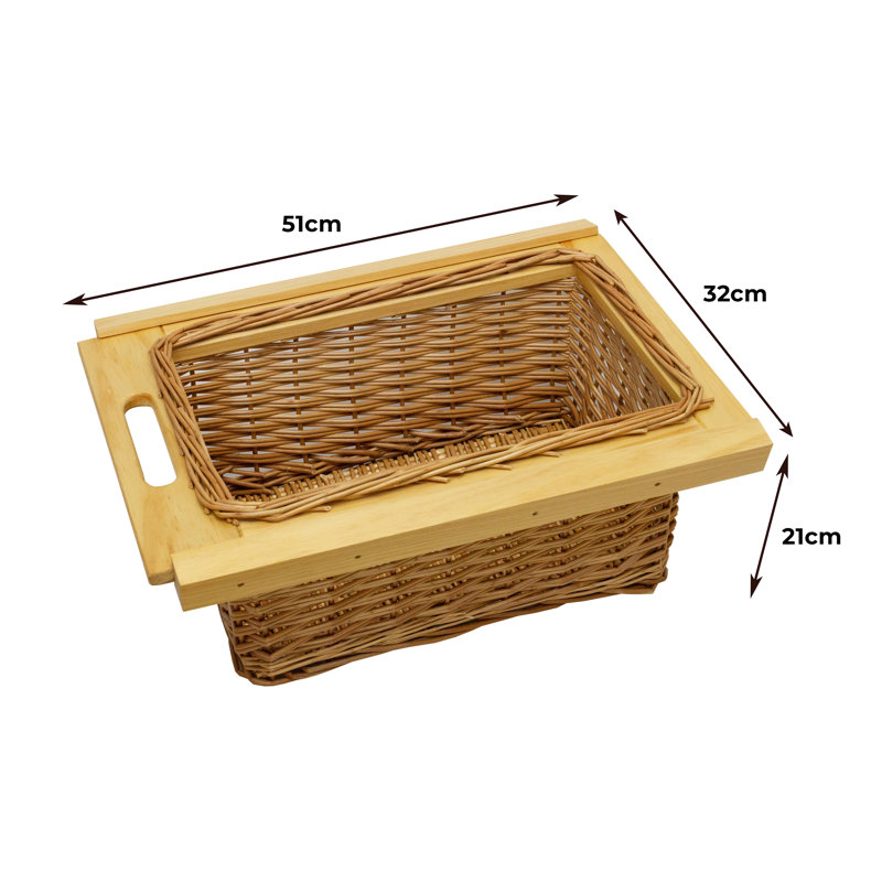 Caddo Wood Under Shelf Basket