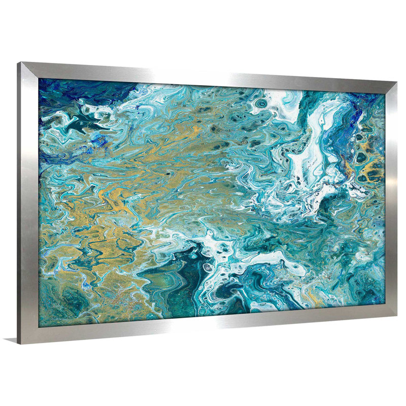 «Earth Essence I», reproduction de peinture à l'huile sur acrylique encadrée, H 37,5 po x l 37,5 po x P 1 po