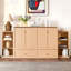 Lit double escamotable double avec tiroirs et tablettes de rangement spacieux-912089112-912089114