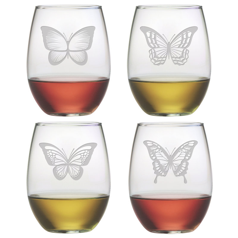 Ensemble de verres à vin sans pied 21 oz 4 pièces Carley