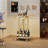 3-Tier Rolling Bar Cart with Wine Rack and Glass Holder,Locking Casters,for Living Room,Party
