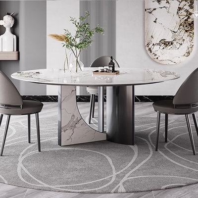 Table ronde de restaurant de luxe Rock Plate Light