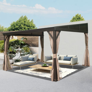 Gazebo With Metal Roof Fire Pit