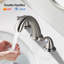 Robinet de lavabo de salle de bain 8 trous 3 trous 2 poignées, nickel brossé