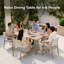 Ensemble repas d'extérieur 7 pièces avec trou pour parasol, coussins et chaises empilables Andersonville