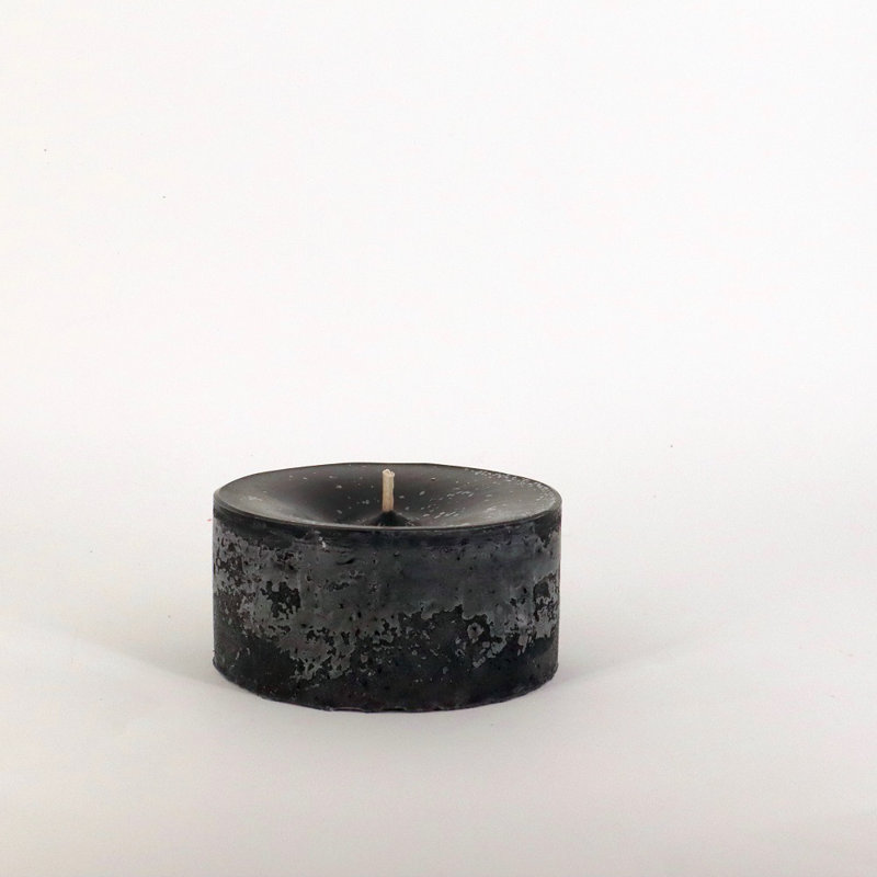 Bougie cylindrique sans parfum, H 19,65 po x l 4 po x P 4 po, Noir