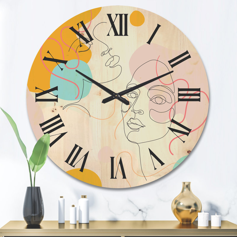 Horloge murale en bois, Grand