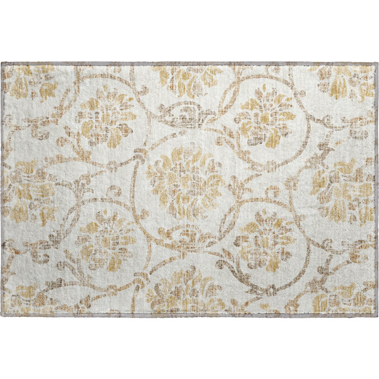 Premium Machine Washable Prisco Ivory Rug