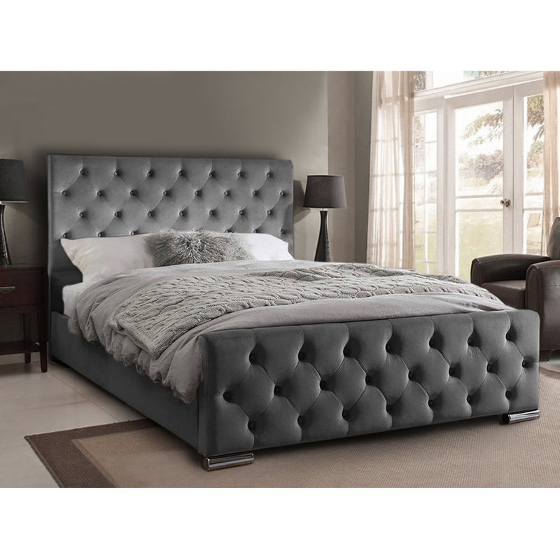 Florida Upholstered Ottoman Storage Bed, Asphalt, Single (3')