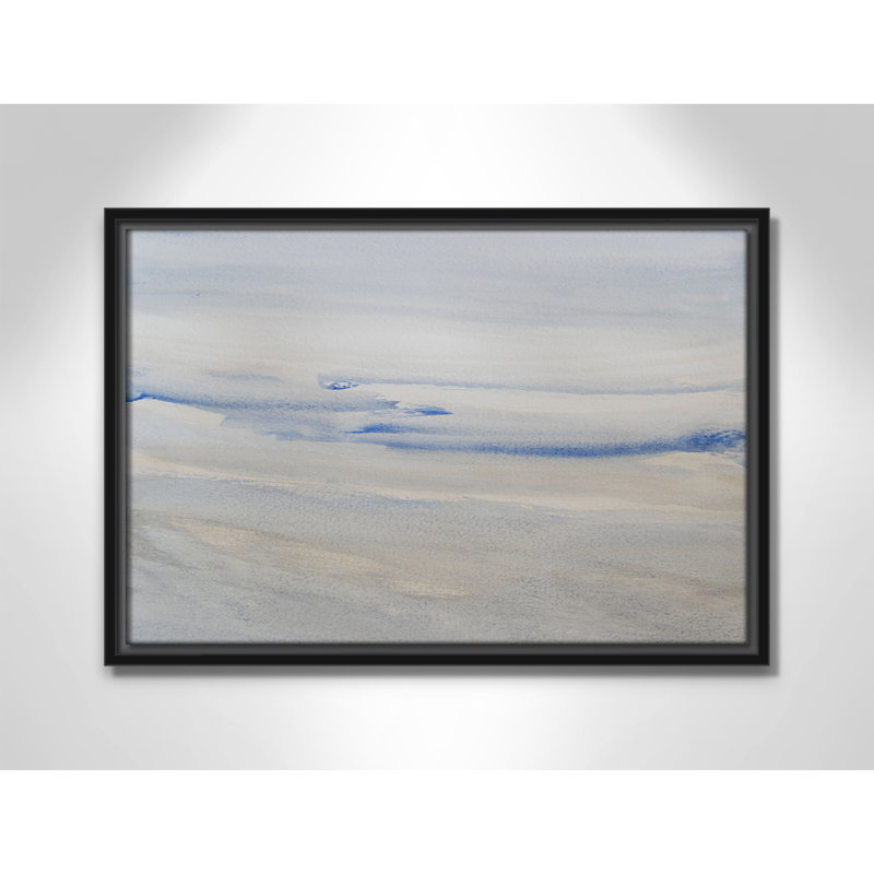 «Silent Direction Print» par S.H. Khân, L 19,5 po x H 13,5 po, Toile avec cadre, Black Floater