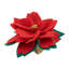 Rond de serviette traditionnel rouge et vert Poinsettia (ensemble de 4)