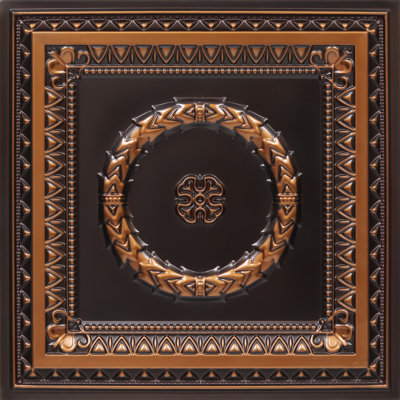 Carreau de plafond texturé en PVC Laurel Wreath L 24 po x l 24 po