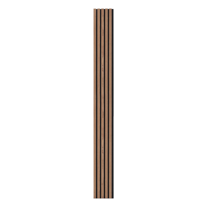 Panneaux de bois à lattes en bois pour décoration murale moderne, Noyer, H 0,83 po x l 94,49 po x P 7,87 po