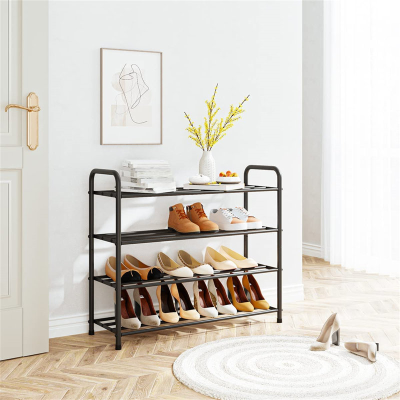 12 Pair Shoe Rack, Black