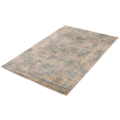 Tapis oriental gris / brun clair tissé à la main