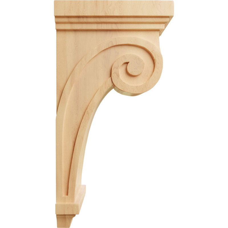 16'' H x 5.5'' W x 8.25'' D Wood Bracket / Corbel, Red Oak