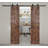 K Style Solid Core Wood Double Sliding Barn Door with Hardware Kit -Assembly Needed-86439466-65056359