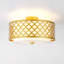 Plafonnier semi-encastré 3 lumières tambour