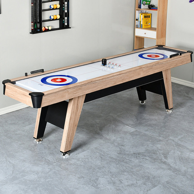 9-Foot Deluxe Classic Shuffleboard Table The Drift Architect 9' Woodgrain Veneer Shuffleboard Table