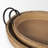 Lally Trays Are Crafted From Solid Wood, Its Exterior Wrapped In Natural Jute Along With Two Matte Black Metal Handles.