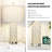 24.5“ Coastal Bedside Dimmable Table Lamp Set with Night Light, USB Ports, Included Bulbs